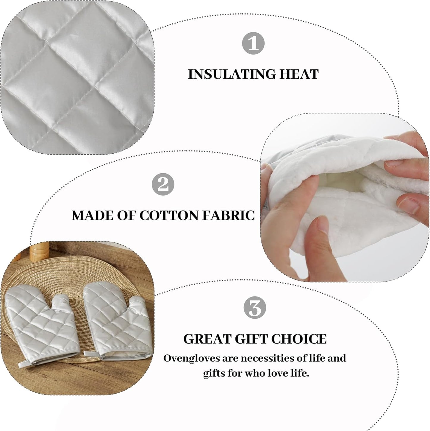 BBQ Oven Mitts with Non-Slip Silicone | Recycled Infill Cooking Gloves