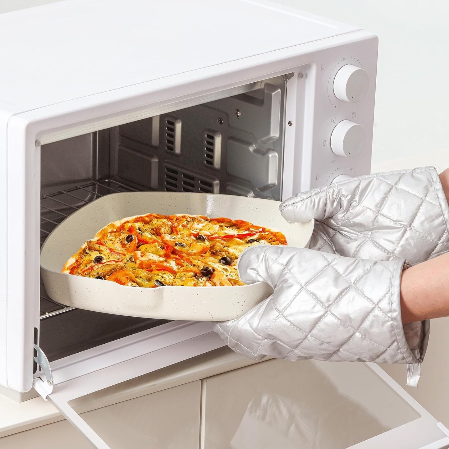BBQ Oven Mitts with Non-Slip Silicone | Recycled Infill Cooking Gloves