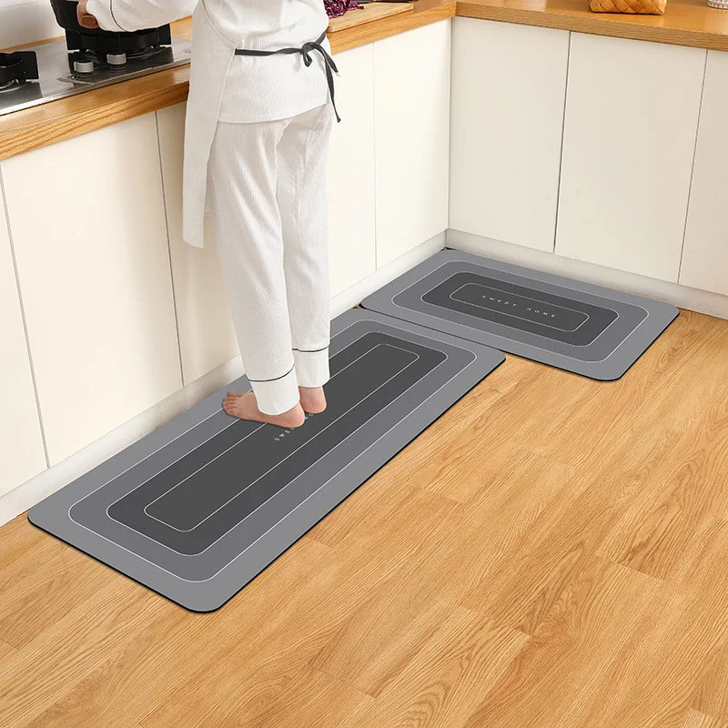 1PCS Kitchen Floor Mat Waterproof, Anti-skid, Anti-dirty Foot Mat Household Door Mat, Door Mat Carpet, Diatomite Door Mat