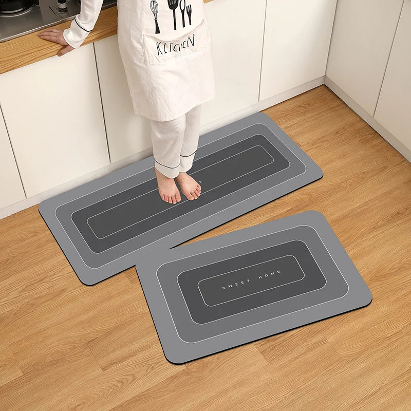 1PCS Kitchen Floor Mat Waterproof, Anti-skid, Anti-dirty Foot Mat Household Door Mat, Door Mat Carpet, Diatomite Door Mat