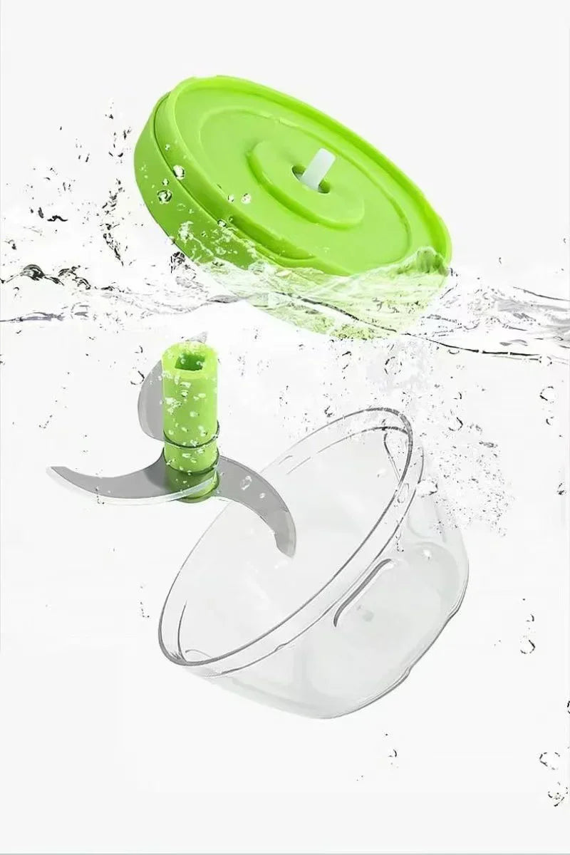 Food Shredder Processor Mini Manual Rope Garlic Cutter Meat Mincer Vegetable Onion Cutter Garlic Masher Kitchen Tools Portable