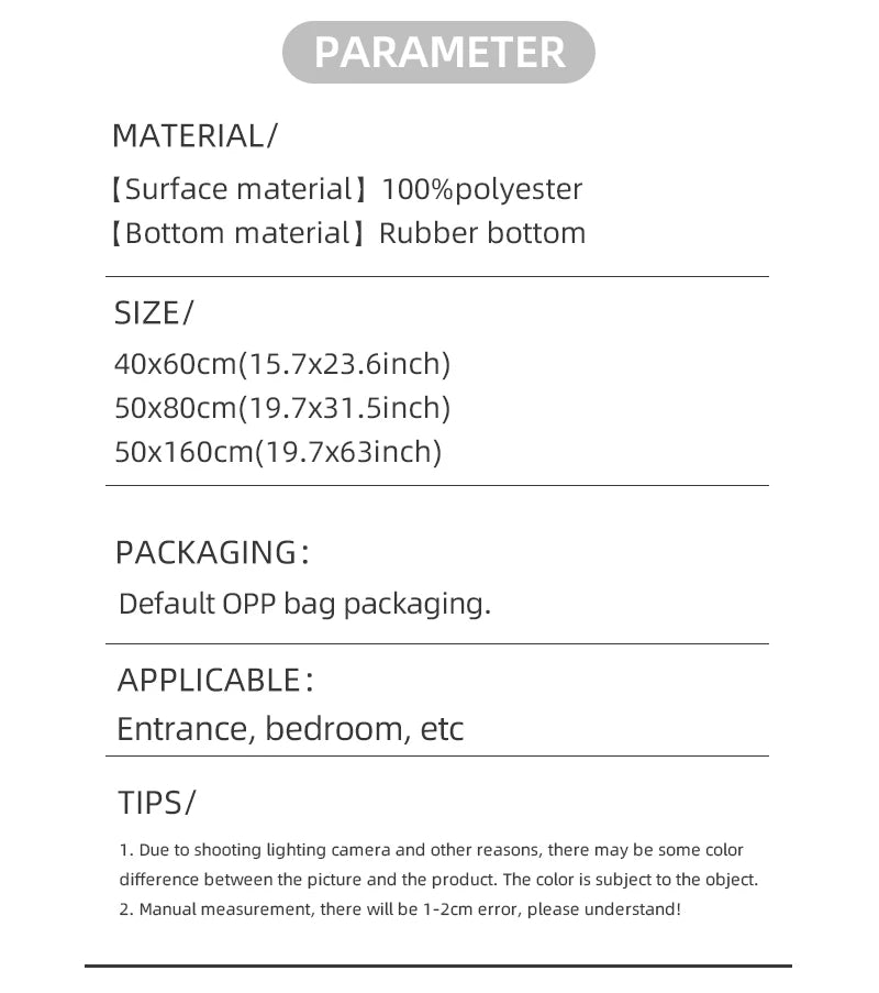 1PCS Kitchen Floor Mat Waterproof, Anti-skid, Anti-dirty Foot Mat Household Door Mat, Door Mat Carpet, Diatomite Door Mat