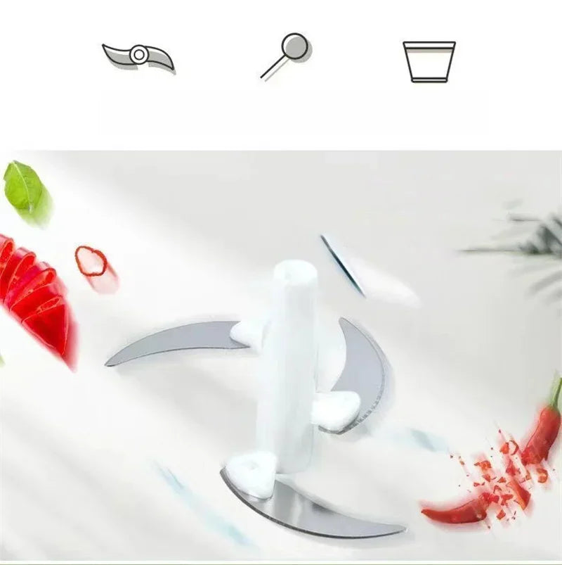 Food Shredder Processor Mini Manual Rope Garlic Cutter Meat Mincer Vegetable Onion Cutter Garlic Masher Kitchen Tools Portable